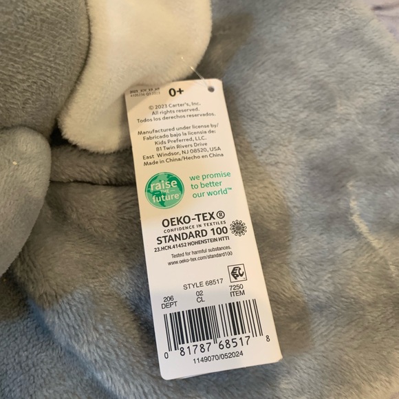 Carter's Gray Elephant Plush Blanket - Picture 3 of 3